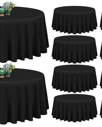 Polyester Tablecloths Round-Black