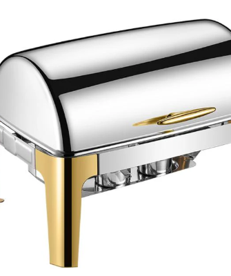 Luxury oval silver-gold chafing dishes