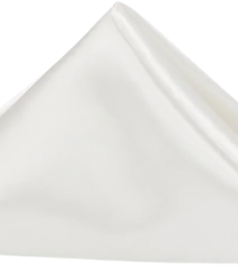 Satin Silk Napkin - White