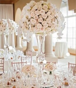 Clear Double-Trumpet Vase (24"H)