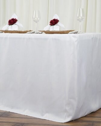 GSM Polyester Rectangle Tablecloths -white
