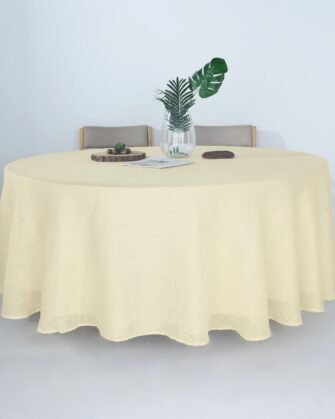 GSM Polyester Round Tablecloths -white
