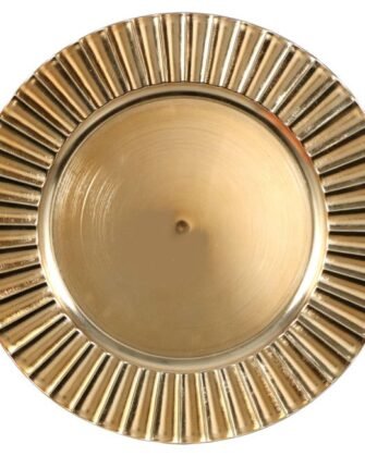 Charger Plate - Metallic, Gold Fluted 13"