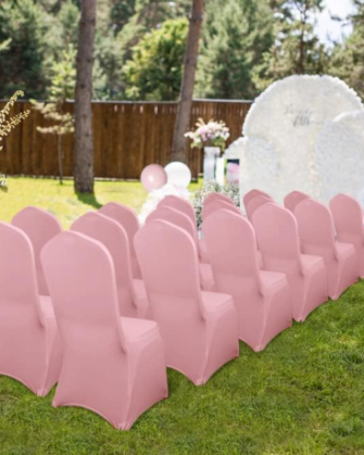 Stretch Spandex Chair Cover - Dusty Pink