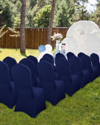 Stretch Navy Blue Chair Cover - Navy Blue