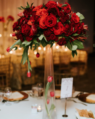 Red Sensational Floral Centerpiece