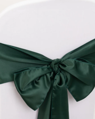 Emerald Green Tie Back Chair Sash