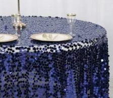 120" Payette Tablecloth - Navy