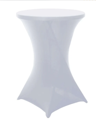 Spandex Cocktail Tablecloth -White