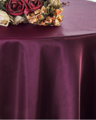 120" Silk Tablecloth - Plum