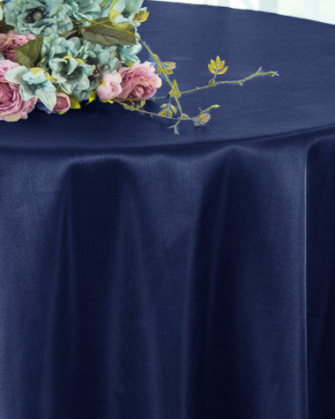 120" Silk Tablecloth - Navy