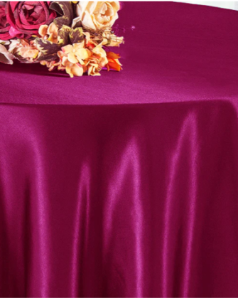 120" Silk Tablecloth - Sangria