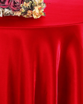 120" Silk Tablecloth - Holiday Red