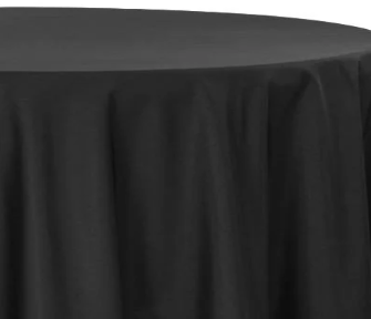120" Polyester Tablecloth - Black