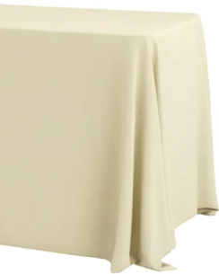 90"x132" Polyester Tablecloth - Ivory