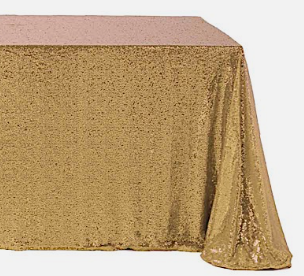 90"x132" Sequin Tablecloth - Gold