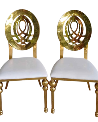 Bride & Groom Chair - Chrome Back