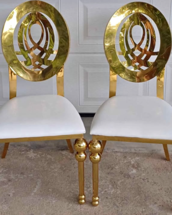 Bride & Groom Chair - Chrome Back