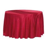 120" Majestic Silk Holiday Red Round Tablecloth