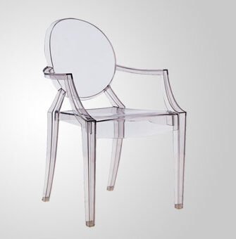 Clear Ghost Chair with Arms