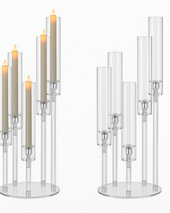 Acrylic Candelabra Clear 5-Arm Set
