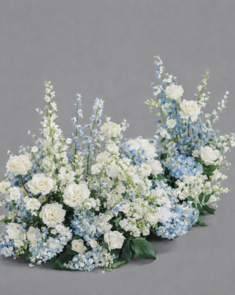Pastel Aisle Flower Arrangement - Wildflower Baby Blue