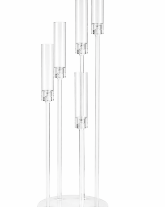 Acrylic Candelabra Stand Set - 6-Arm