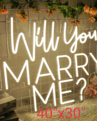 Neon Sign: Will You Marry ME