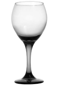 Smoke Colored Glass Wine Goblet