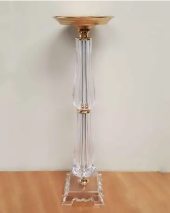 Gold and Clear Acrylic Pedestal Flower Stand