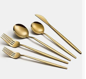 5-piece Gold Cutlery Set