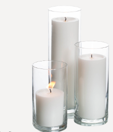 Live Pillar Candle Set of 3