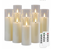 Acrylic Flameless Flickering Candles