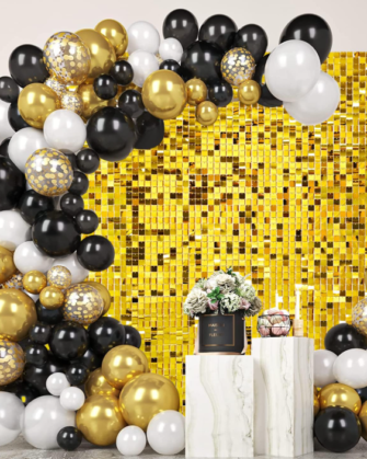 Shimmer Wall Backdrop Panel - Gold 7'x7'