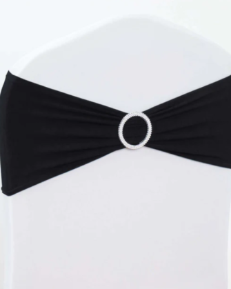 Stretch Chair Sash with Buckle - Black