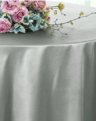 120" Silk Tablecloth - Platinum