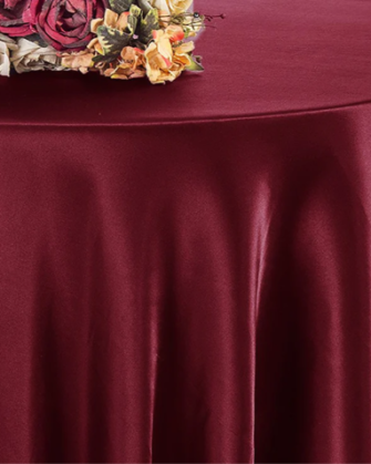 120" Silk Tablecloth - Burgundy