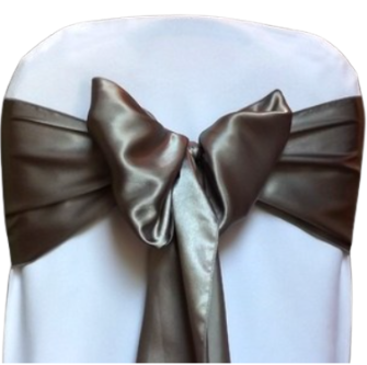 Tie Back Chair Sash - Dark Grey