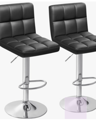 Swivel Counter Stool with Metal Frame