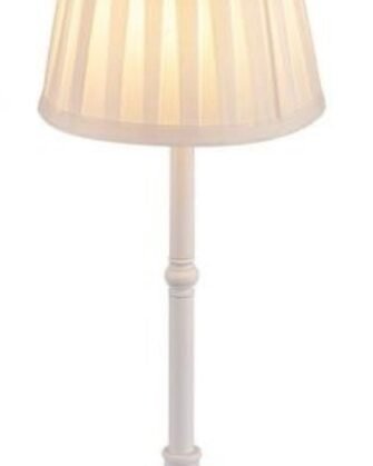 White Pleated Cordless Table Lamp (Set of 10)