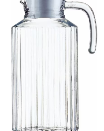 Water Pitcher with Lid, Glass