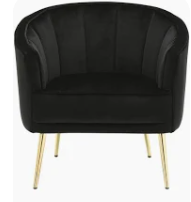 Black And Gold Sofa With Ottoman