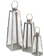 Silver lantern Set Of 3