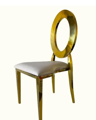 Cartier Gold Chair with White Seat